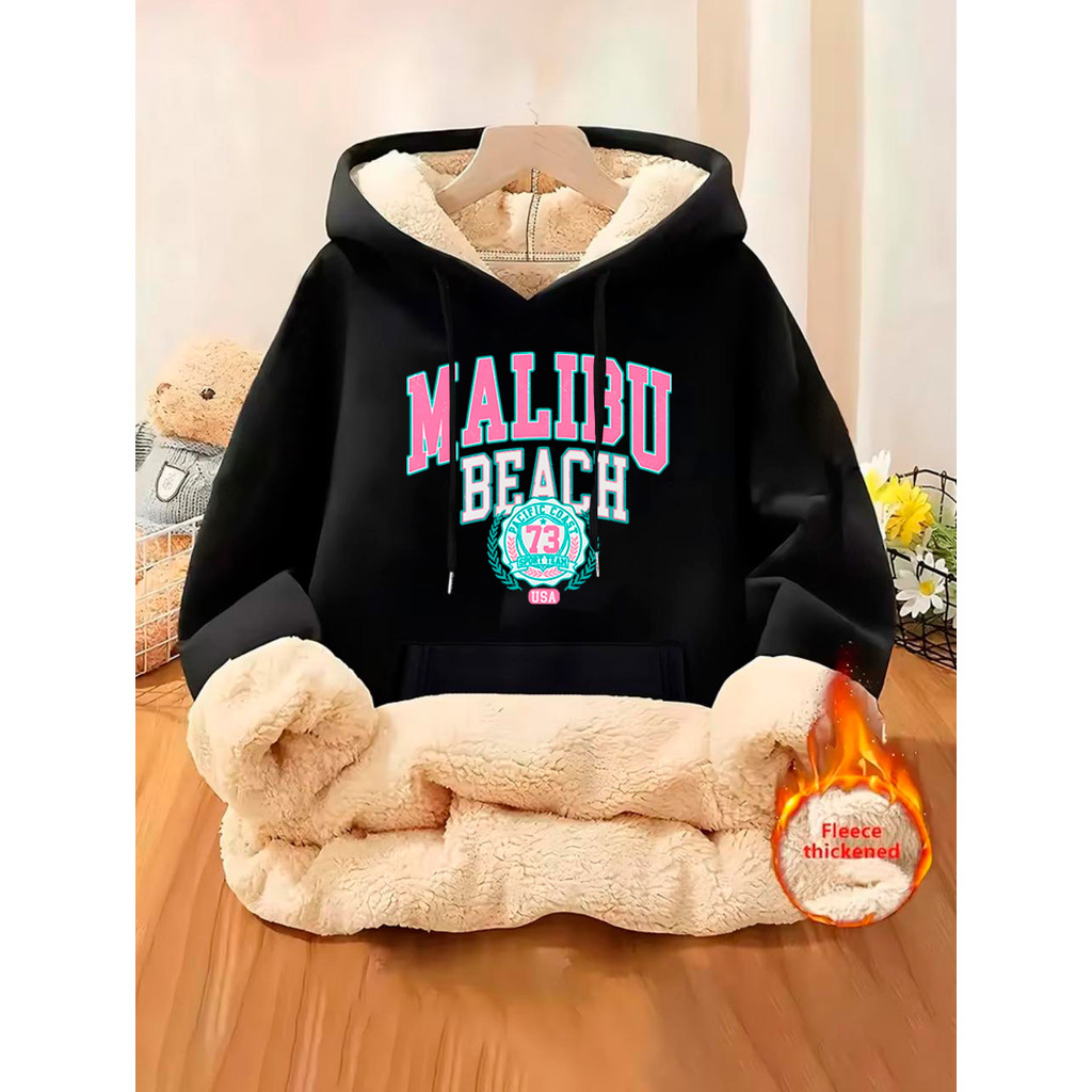 Moletom Feminino Blusa Premium Peluciado Flanelado Canguru Com Gorro Lançamento Exclusivo Preto
