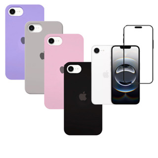 Capinha capa Silicone Case Proteção Para iPhone 16e + Película de vidro 3d em Oferta na Shopee
