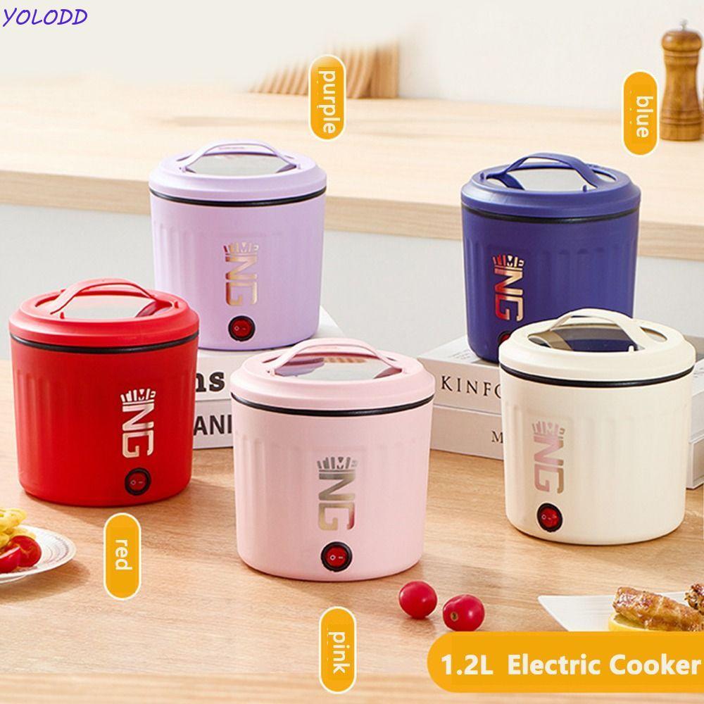 YOLODD Fogão Elétrico , Panela Quente Antiaderente Elétrica De Arroz , Mini Fast Food 1.2L Doméstica