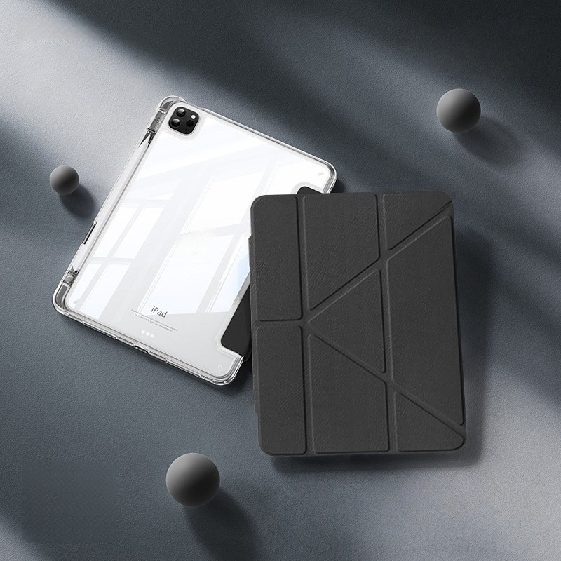 Capa Y dobrar HD acrílica com slot para caneta Para Tablet IPAD 11 10 A16 geração 7 8 9 AIR 7 8 6 Pro 11 13 M4 M5 POL