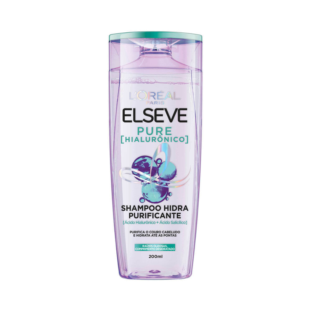 Shampoo Elseve Pure Hialurônico Hidra Purificante 200ml em Oferta na Shopee