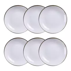 Conjunto 6 Pratos Fundos 21cm Canyon Porcelana Tramontina