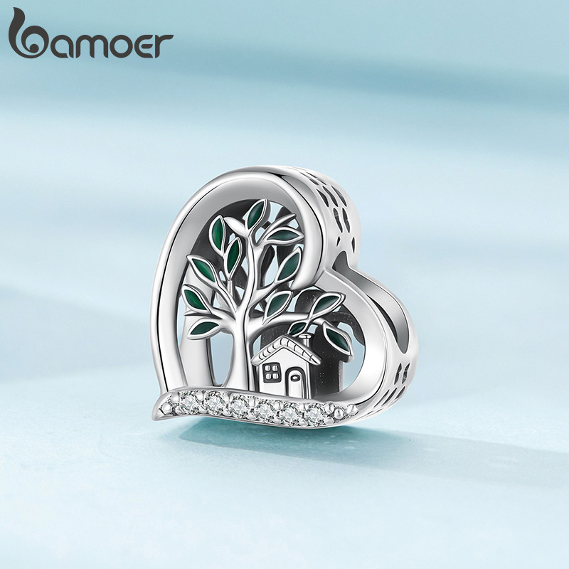 Bamoer Bead A Árvore Da Família Pingente DIY Pulseira Colar Acessórios Para Presentes Femininos · foto 2