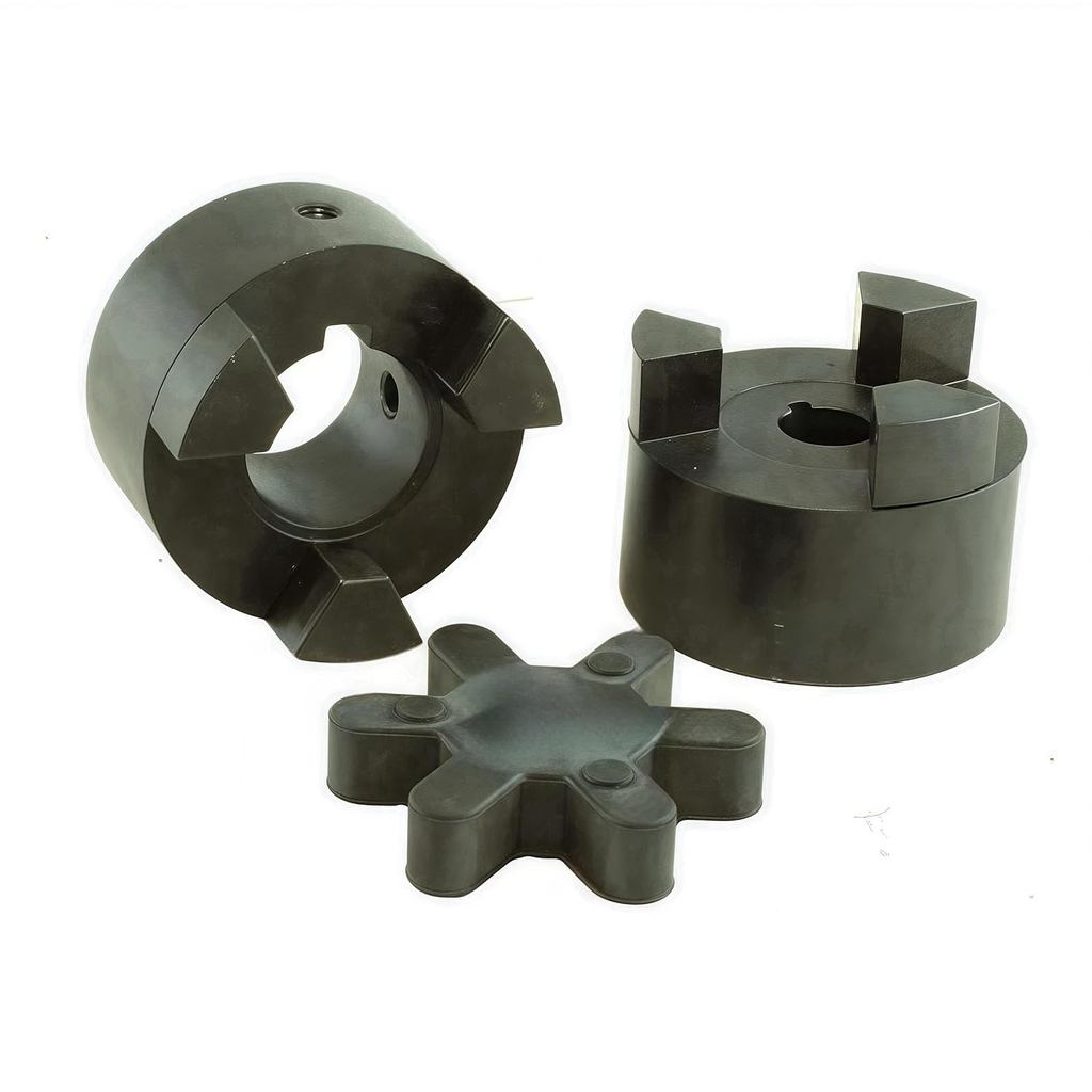 Conjunto de Acoplamento Flexível de 3 Peças com Mandíbula em L de 1/2" a 7/8" L075 e Aranha de Borracha Buna-N NBR