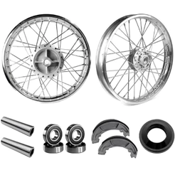 Par Aro Roda 4mm Cg Fan Titan 150 Freio Á Disco C/Rolamentos/Espaçadores/Lonas/Retentor