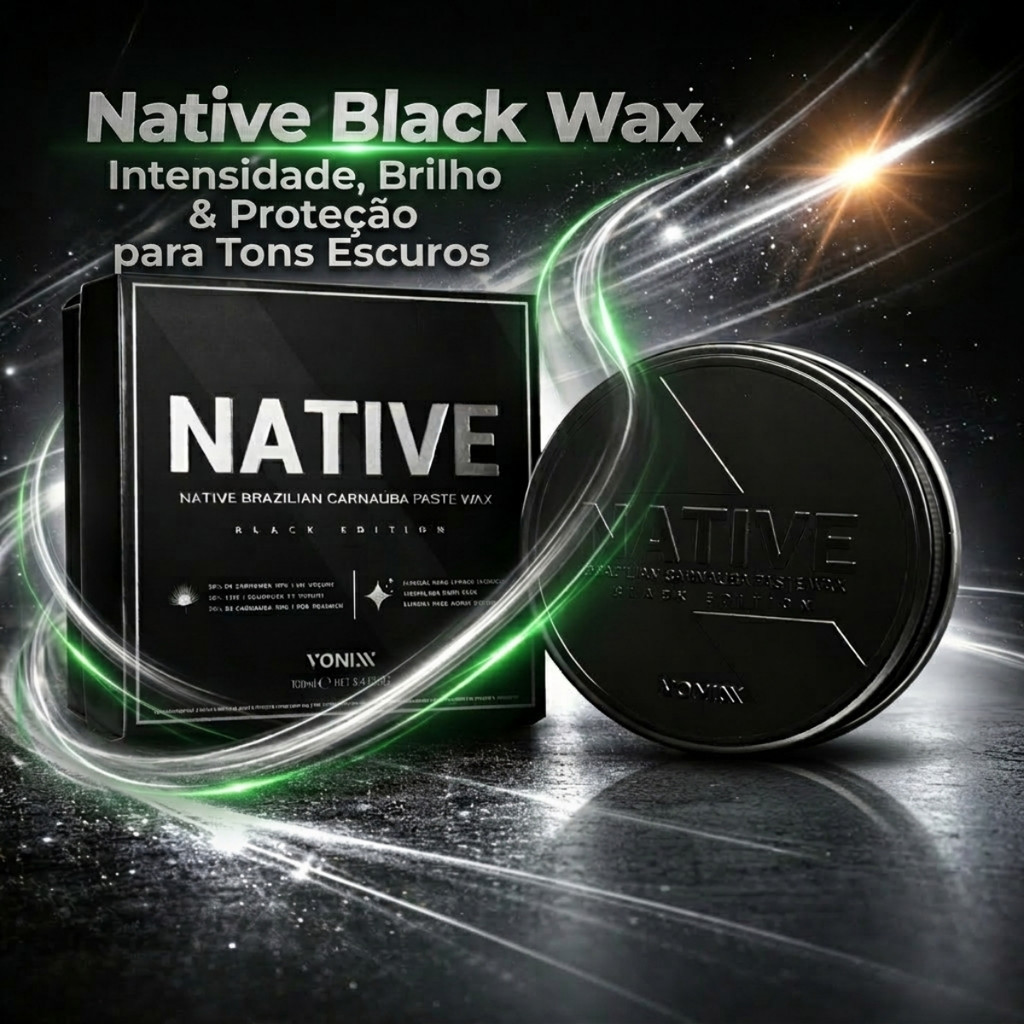 Cera Native Brazilian Carnauba Paste Wax Black Edition 100g Premium Vonixx