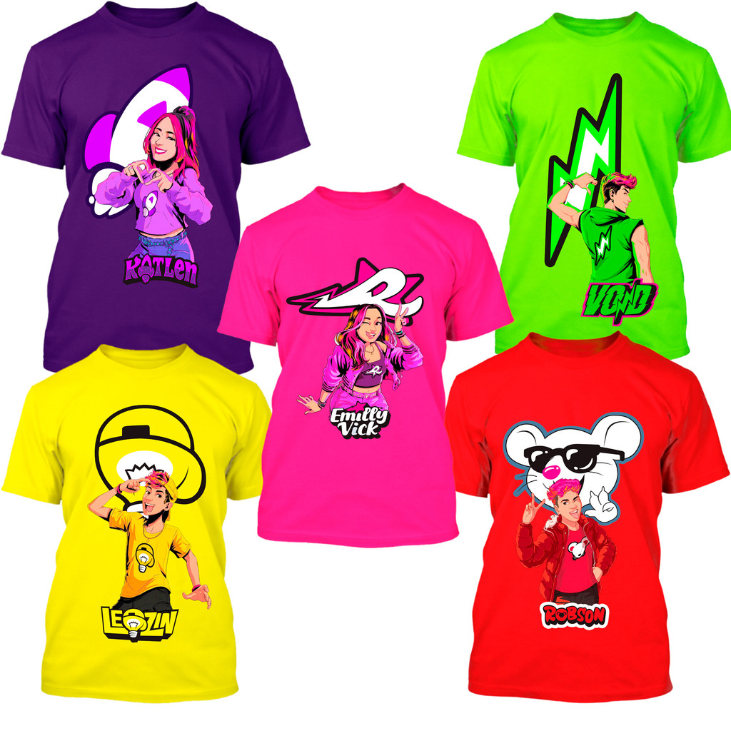 Camiseta Emilly Vick Katlen Void Leozin Robson Infantil  Nova Coleção  Lançamento 2026 Trends Emili