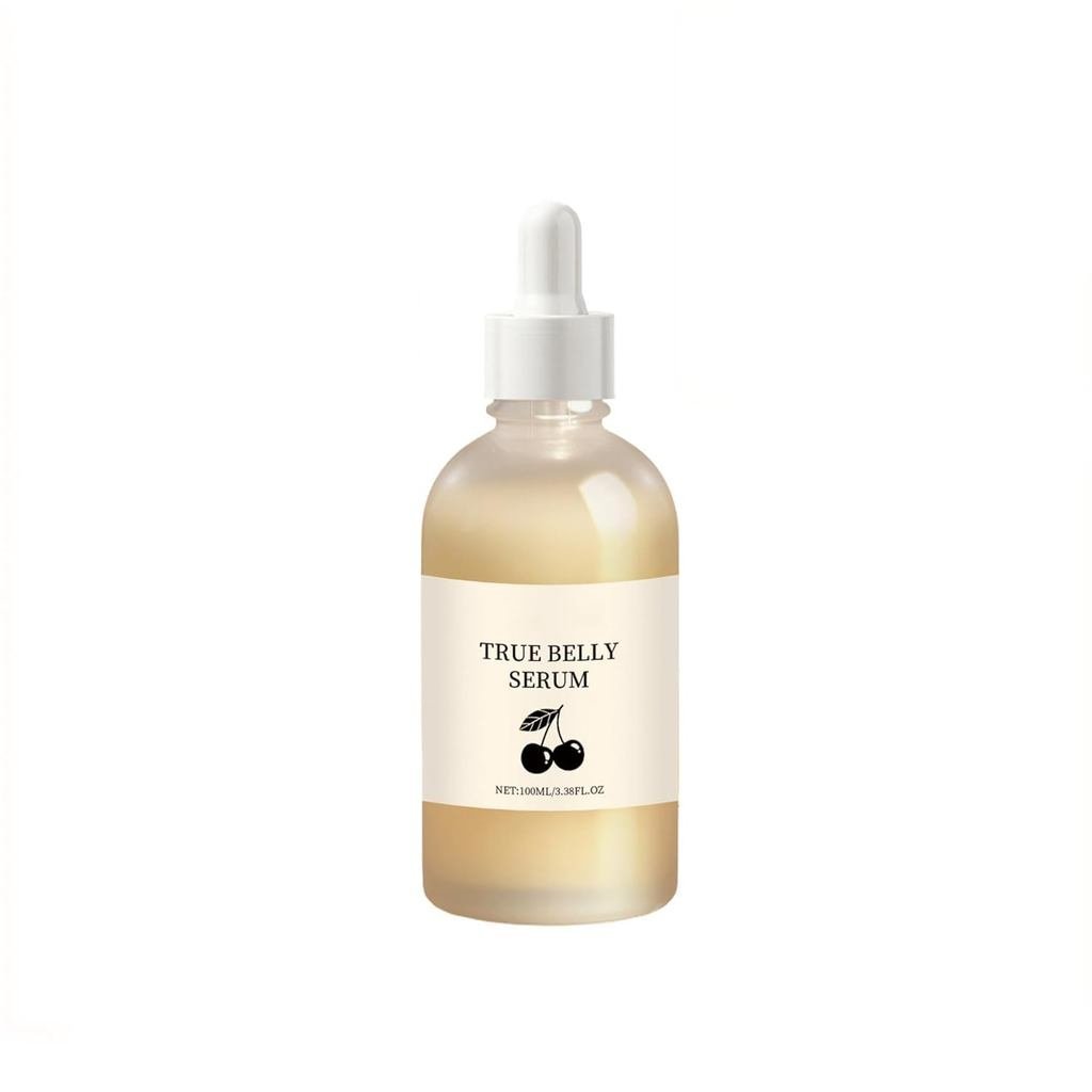 Sérum TrueBelly com Extrato de Cereja, Cuidados para Gravidez e Pós-parto para Estrias, Óleo para a Barriga para Mulhere