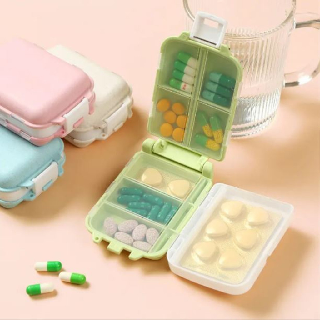 Porta Comprimido Mini Estojo Organizador de Bolsa Viagem Diário Semanal