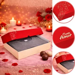 5 CAIXA PRESENTE G DIA DOS NAMORADOS 30X24X6 SUSPIROS DE AMOR 5983 ( DIA DOS NAMORADOS IDEIA 2026 )