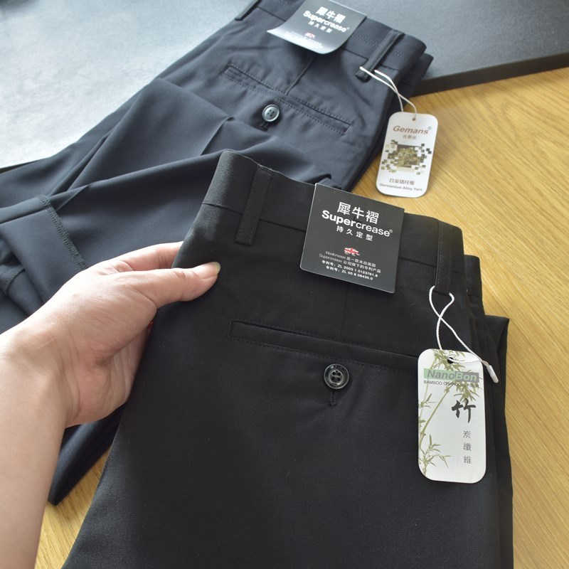 Fibra de Bambu+Rhino Rugas!Benefícios de retorno!Corte etiqueta exterior pedido calças masculinas vaca bens verão respir