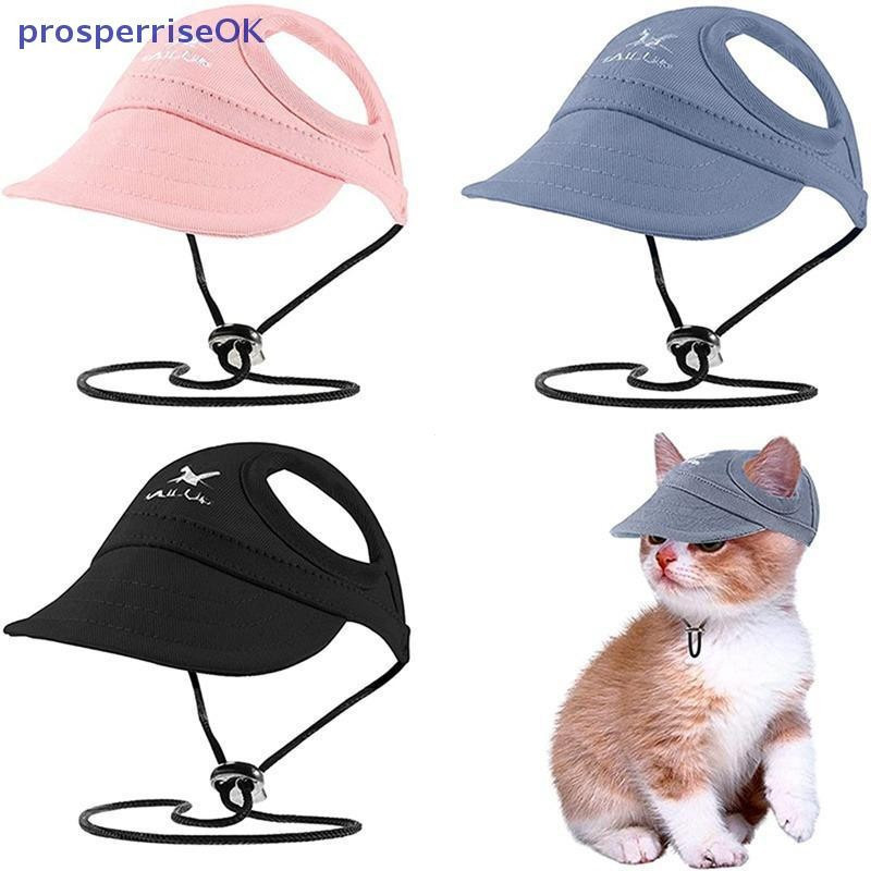 [newpros] Boné Para Cachorro Bordado Pontiagudo Ajustável Macio Respirável Orelha Exposta De Beisebol Com Sombreamento S