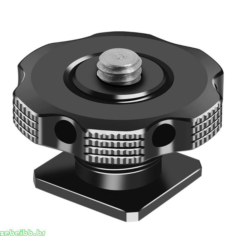 zebeibb Adaptador Montagem Sapata Fria Suporte 1 Furo 4 Roscas Para Câmera