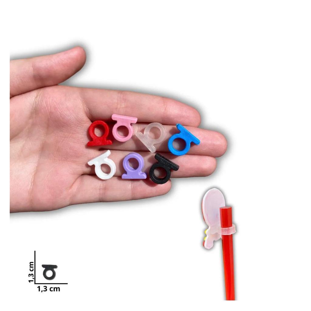 Kit 50 unidades Adaptador de Aplique Branco Para Lápis ou Caneta Encaixe Emborrachado de PVC