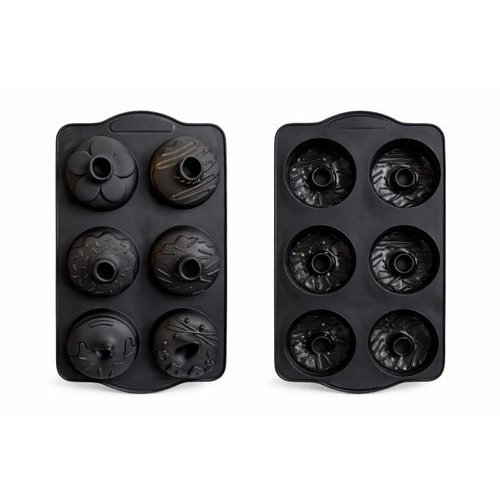 Forma Silicone Molde Donut 6 Cavidades Assadeira Antiaderente Resistente Cozinha Bolo