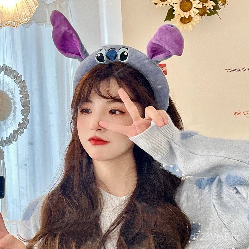 Novo Anime Japonês Cute Cartoon Ao Redor Do Desenho Animado Super Stitch Plush Hair Band Esportes Lazer Foto Cabelo