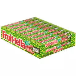 Bala Mastigável, Sabor de Morango Ácido, Display, Fruittella, Sour - 640 g | 16 Unidades