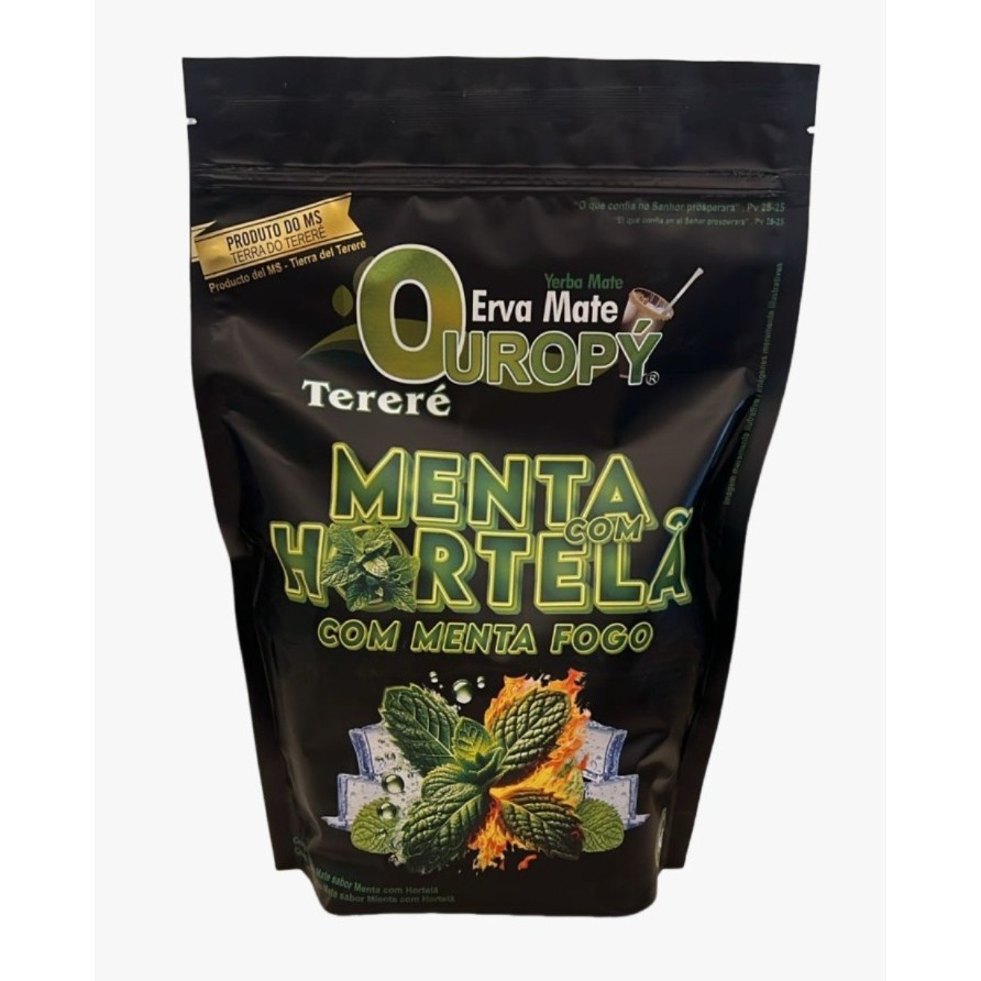 Erva Mate para Tereré Ouropy Premium - Menta Hortelã com Menta Fogo