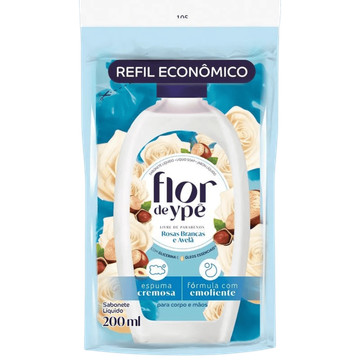 Flor de Ypê Rosas Brancas e Avelã Sabonete Líquido Refil em Oferta na Shopee