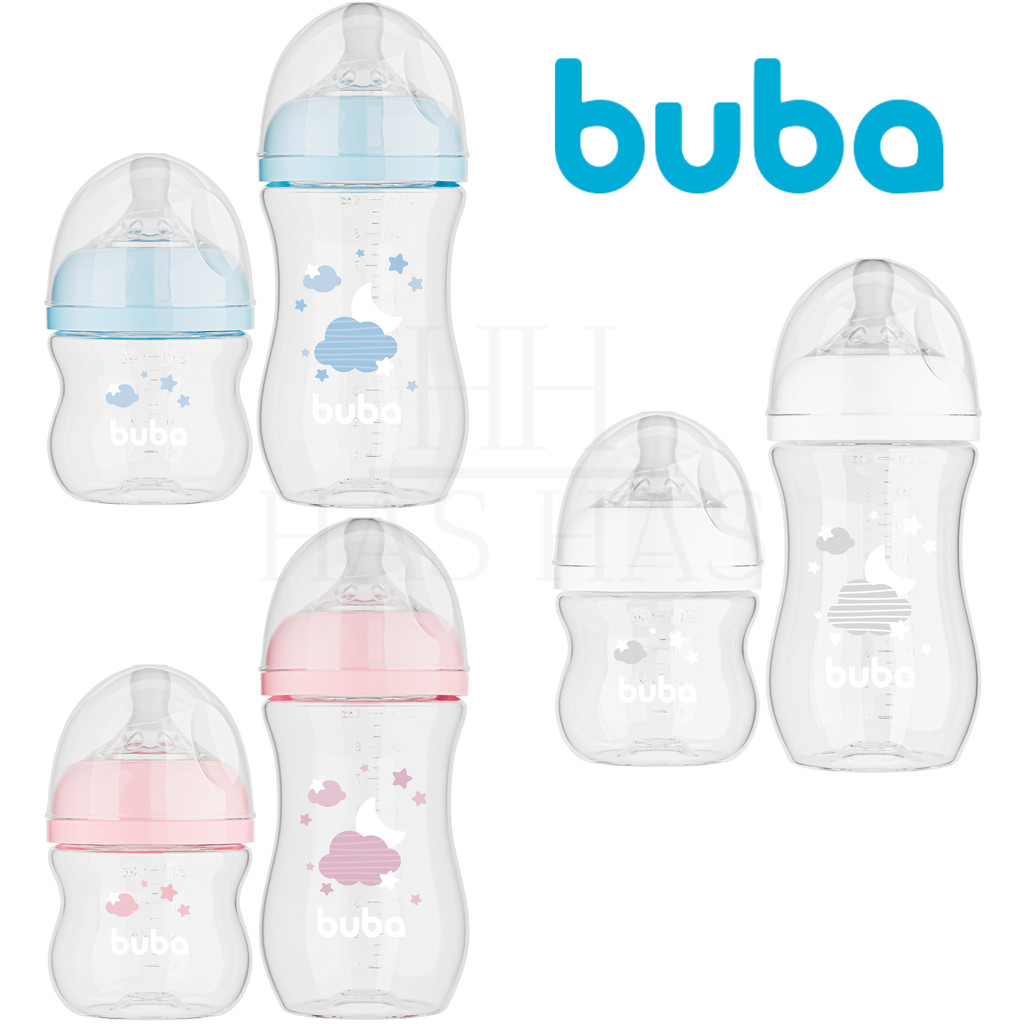 Kit 2 Mamadeiras Anticolica Ultra Soft Buba 120ml e 270ml Menino Menina Fluxo 1 e 2 BPA Free em Oferta na Shopee