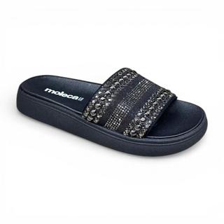 Chinelo Moleca 5469.141 Slide Strass Confortavel Feminino