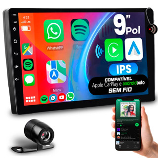 Central Multimídia 9 Polegadas Carplay Android Auto Sem fio Aplicativos + Câmera de ré - Roadstar em Oferta na Shopee