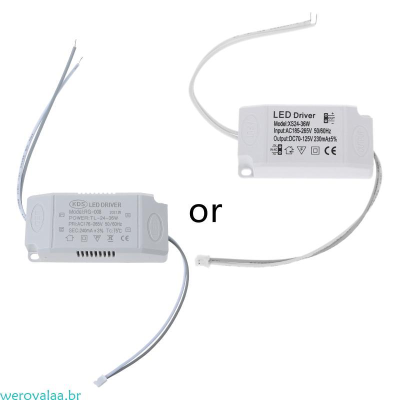 Weroyala 220V 24-36W LED Driver Power Lâmpada Conversor Transformador Fonte Alimentação