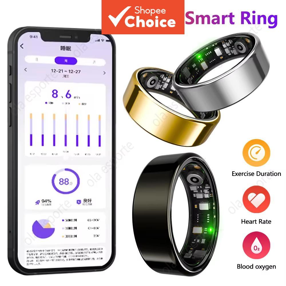 Anel Inteligente Nova Moda Masculina Mulher Sono Freqüência Cardíaca Monitor De Oxigênio No Sangue Carregamento Sem Fio