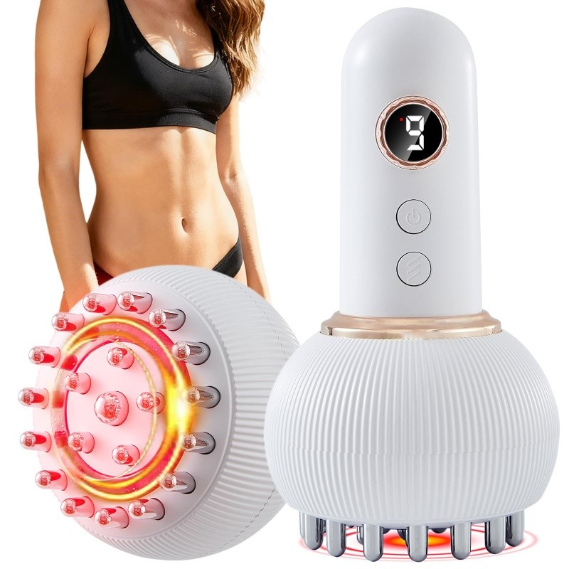 9 Níveis Massageador Corporal Redutor de Medidas Drenagem Linfática com Luz Vermelha Compressa Quente Ombro Pescoço