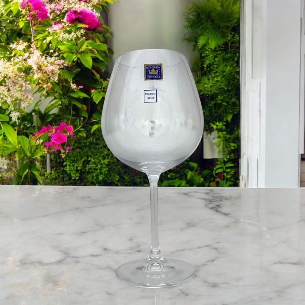 Duas Unidades De Taças Vinho Tinto - 650ml - Cristal Bohemia