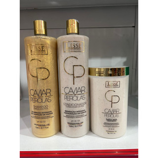 kit de tratamento capilar profissional Lissé Caviar e Pérolas. em Oferta na Shopee