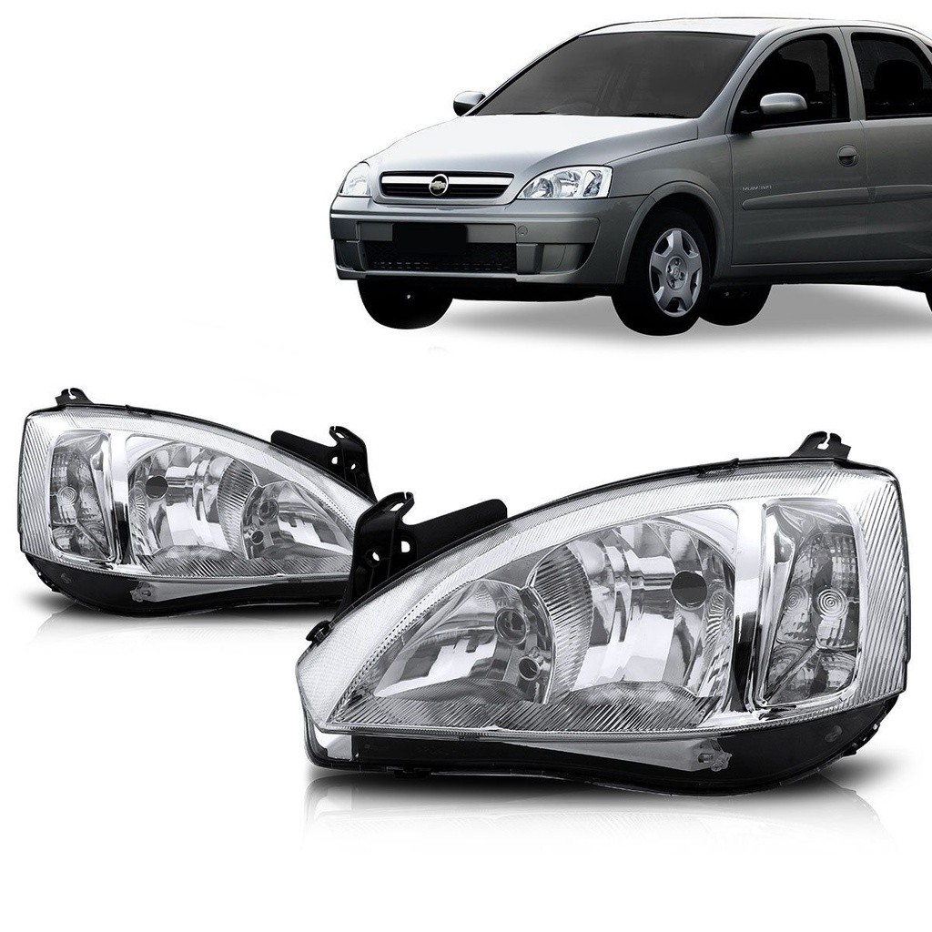 Par Farol Corsa Montana 2003 2004 2005 2006 08 09 10 2011 2012 Cromado Joy Maxx
