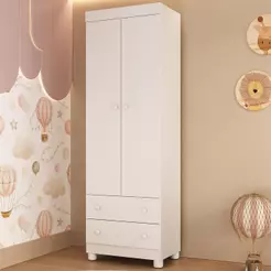 Guarda-roupa Infantil 62cm 2 Portas e 2 Gavetas Allegra Multimóveis MP4441