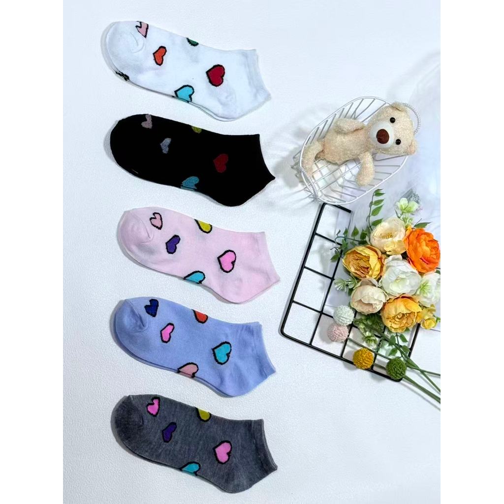 Kit 6/12 Pares Meia Feminina Sortida 35-40 | Meia Soquete Cano Baixo Estampada Confortável