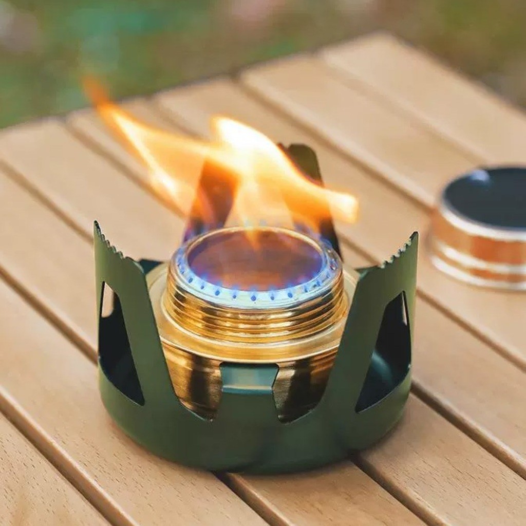 Fogão a Alcool 1 Uma Boca Portatil Fogareiro Espiriteira Ar Livre Camping 4 cores À Prova de Vento