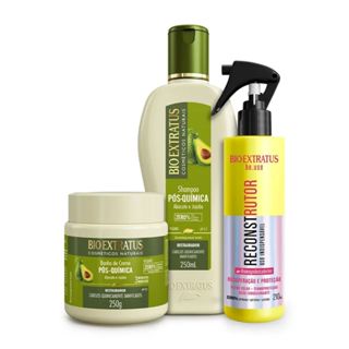 Kit Reconstrutor + Shampoo e Máscara Pós Química Bio Extratus em Oferta na Shopee