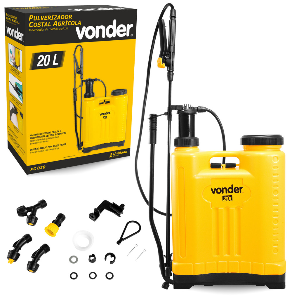 Pulverizador Manual Costal 20L Vonder Com Alças 20L Bomba Pulverização em Oferta na Shopee