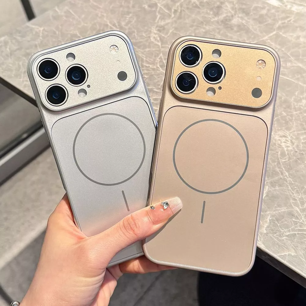 Capa Magnética MagSafe Fosca Antichoque para iPhone 11 13 14 15 16 17 Pro Max com Proteção de Câmera