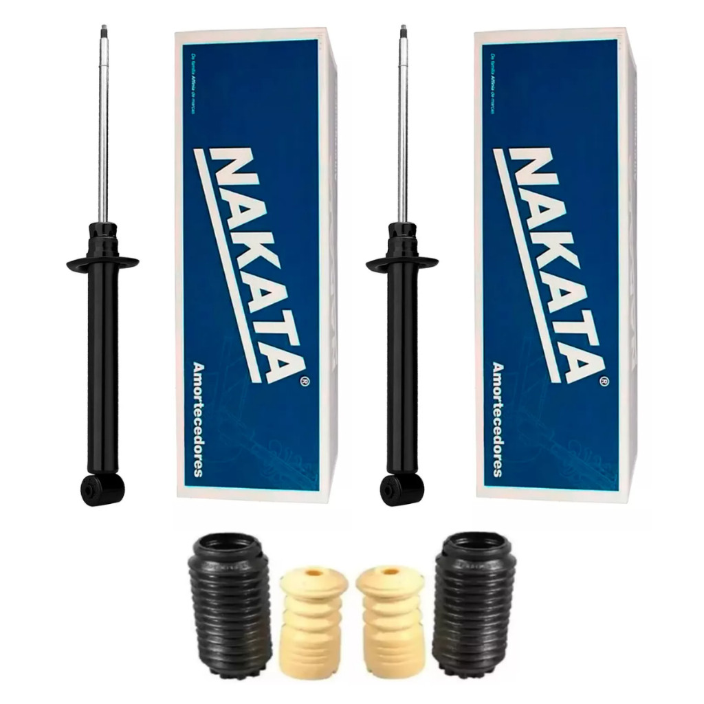 Par Amortecedor Traseiro Original Nakata + Kit Batente Vw Gol Parati Bola G2 G3 G4