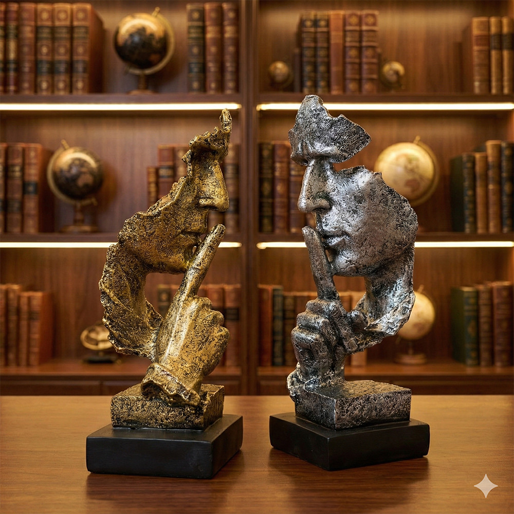 Escultura Decorativa Artística para Sala Peça Retrô em Resina Decoração Moderna para Casa