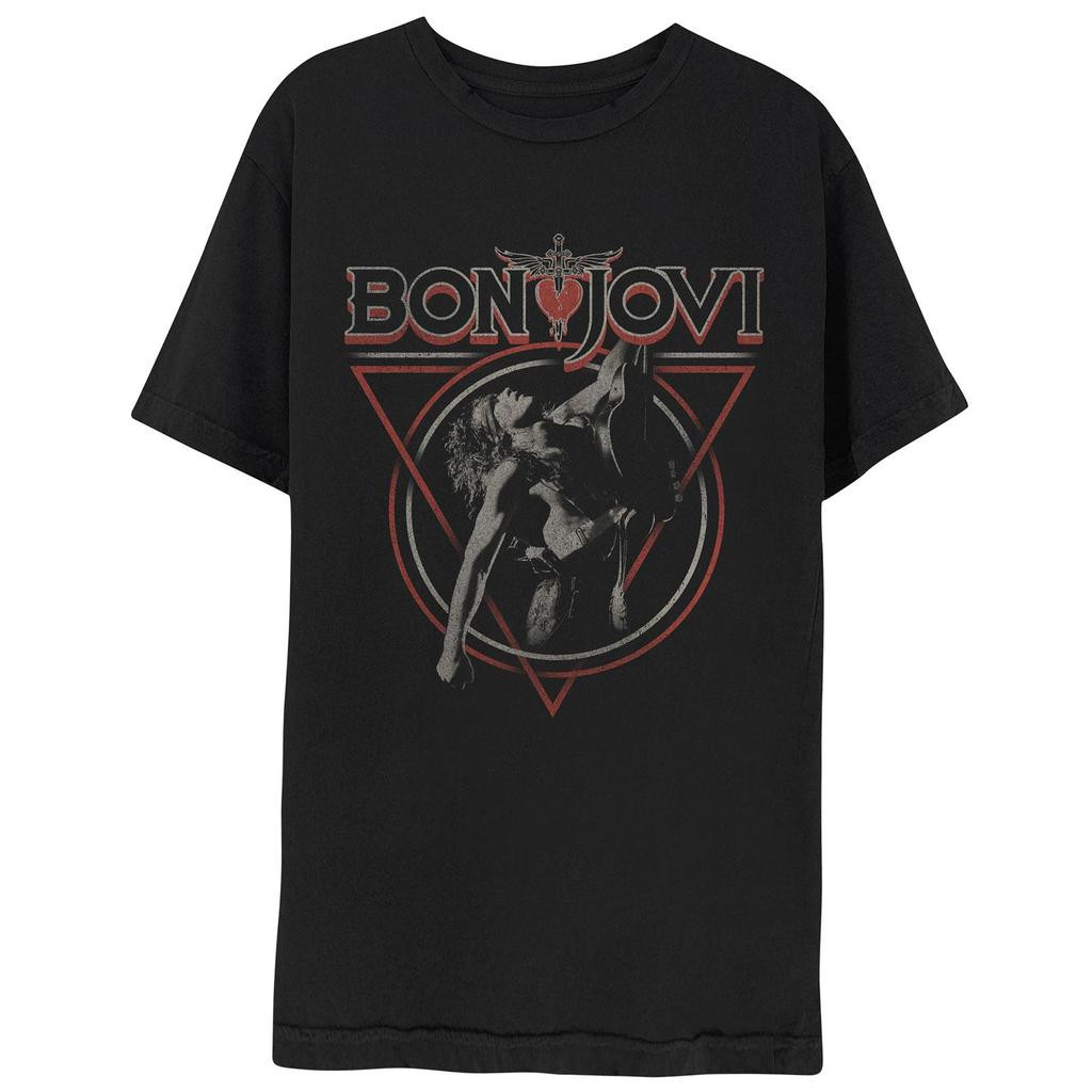 Camiseta Masculina Rock Banda Estampa Bon Jovi Banda de Rock T-shirt Unissex Streetwear Envio Imediato