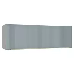 Armário Aéreo 100 cm 1 Porta Basculante Branco/Cinza Lux Madesa