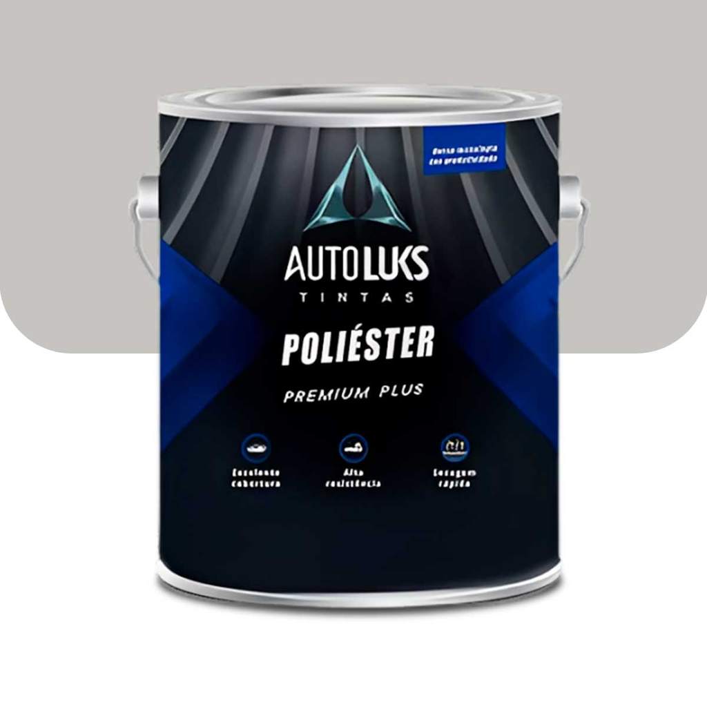 Tinta Automotiva Poliéster Prata Escuna Gm 900Ml Autoluks