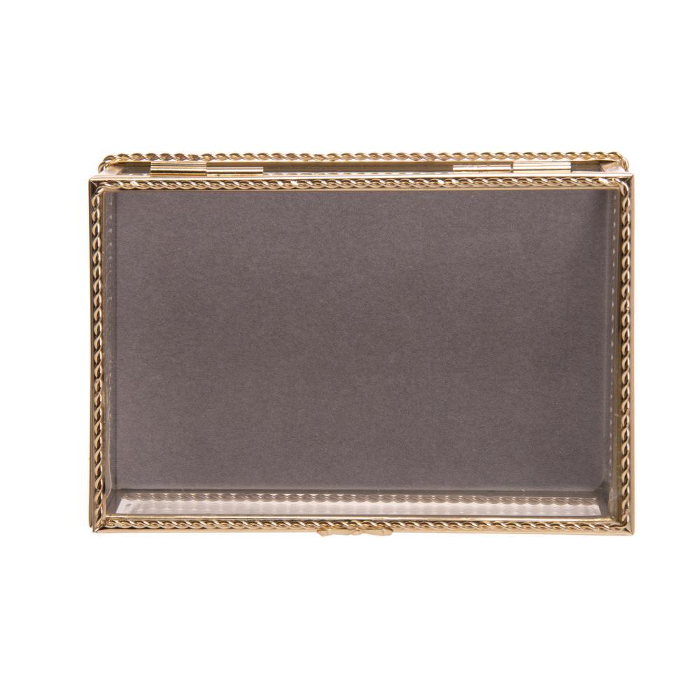Porta Jóias Mirage 10cm x 15cm x 5cm Dourado Metal em Oferta na Shopee