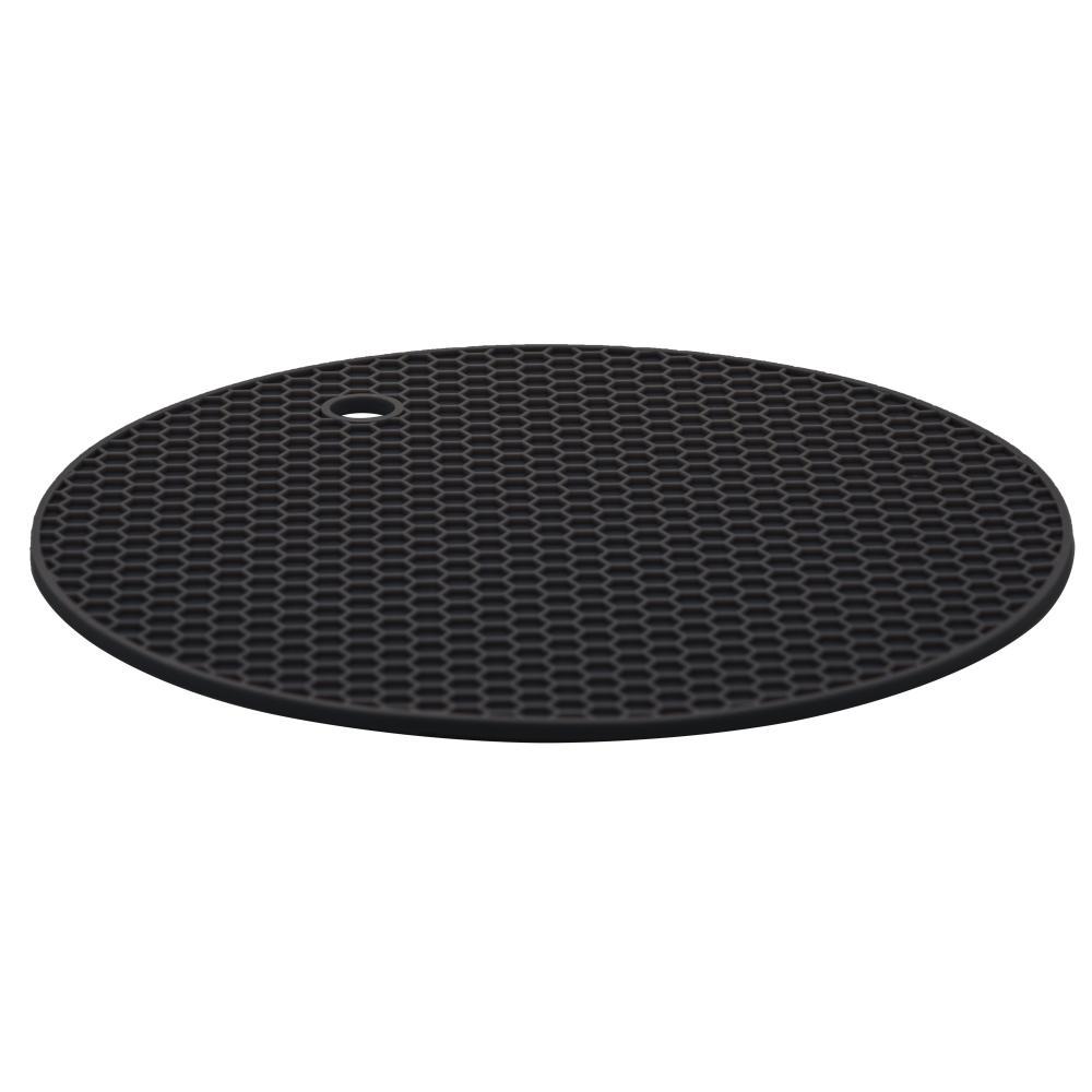 Descanso para Panela Lyor de Silicone Redondo Preto em Oferta na Shopee