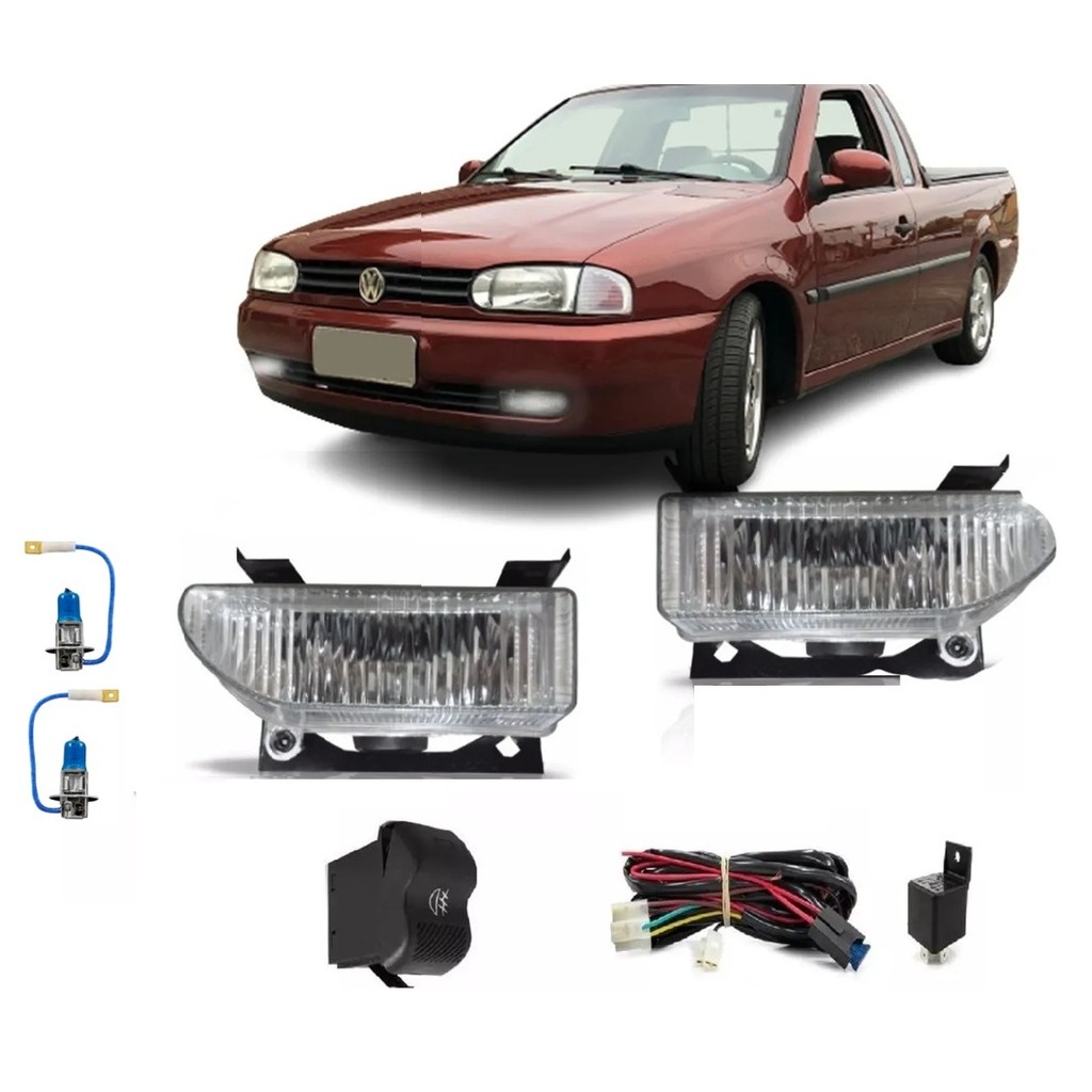 Kit Farol Milha Auxiliar Neblina Gol Parati G2 1995 A 1999 Gol Special 2000 A 2002 Saveiro G2 1998 A 2000