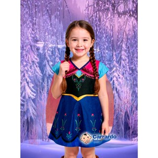Fantasia Vestido Infantil Menina Anna Princesa Com Capa Longa Premium Festa Aniversário Halloween em Oferta na Shopee