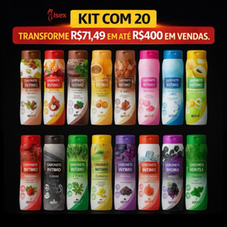 Kit com 20 Sabonetes Intimos Feminino - ESCOLHA O AROMA -  ou Variados Apinil 200ml Higiene Feminina Revenda em Oferta na Shopee