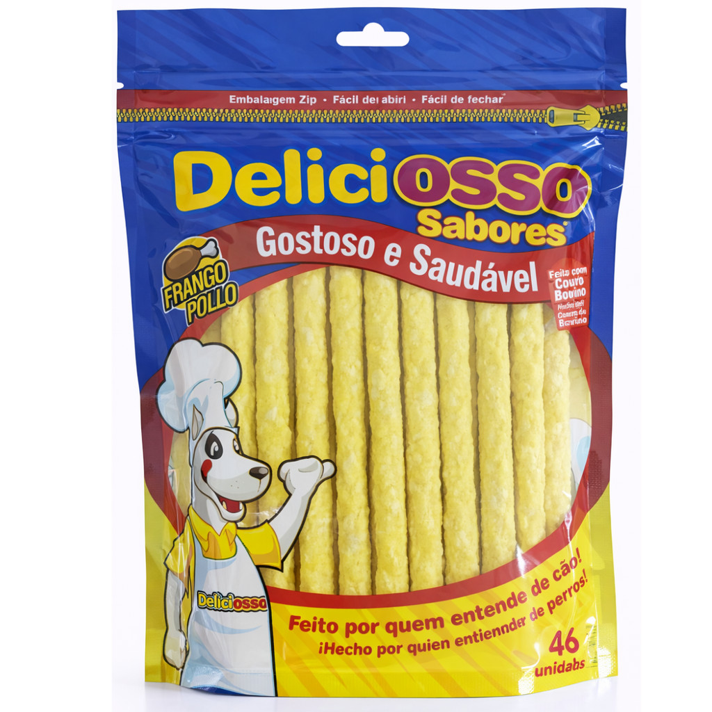 PETISCO PALITO CAO OSSO  DELICIOSSO FRANGO FINO 200G