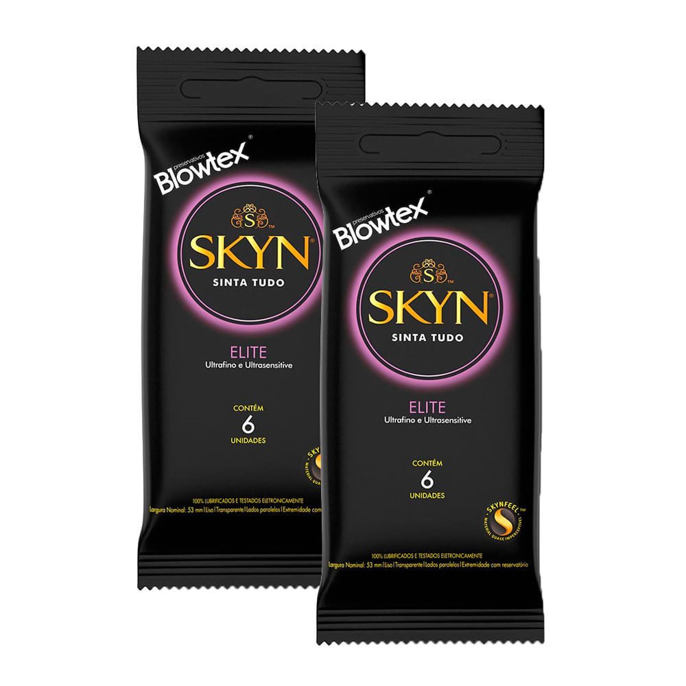Kit 2 Preservativo Blowtex Skyn Elite 6 Unidades em Oferta na Shopee